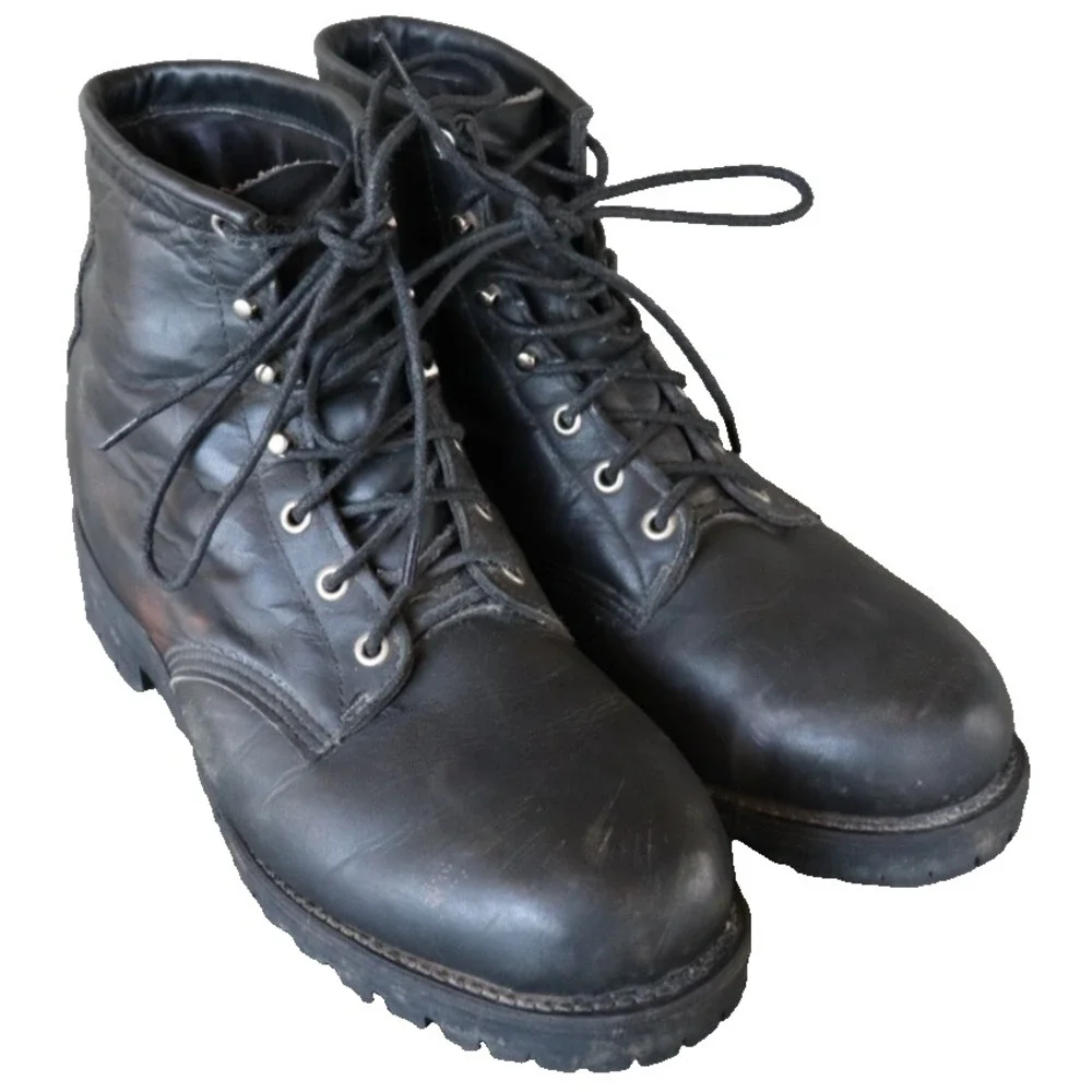 Indian Motorcycle Boots Mens Size 10 W Black Leather - Picture 1 of 13